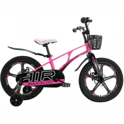 Велосипед детский Maxiscoo Air Делюкс 18" 2023 Розовый Матовый