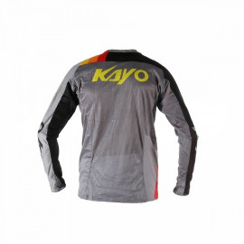 футболка для мотокросса kayo серый/черный m