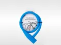 Велозамок &quot;Pulse&quot;, трос Ø 12*800, силиконовый, с ключом