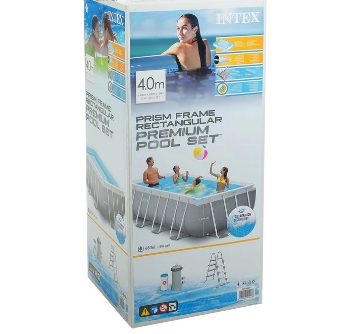 Бассейн каркасный INTEX 100х200х400 см + насос/фильтр,лестница 26788