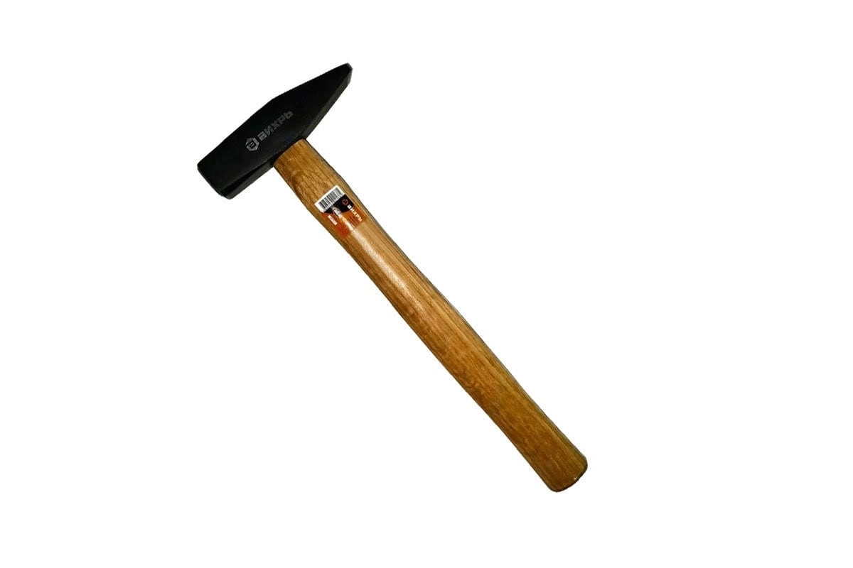 Молоток-гвоздодер 200гр деревянная ручка квадратный боек Вихрь 73/6/8/1