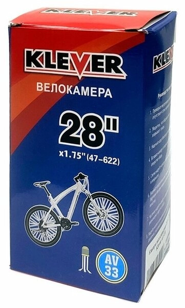 Камера 28*1,75 ГЕЛЬ AV-33 KLEVER 