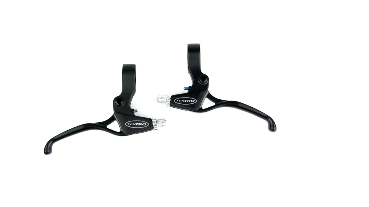 Ручки тормоза алюмин.,под 3 пальца,с отверстием,черные TEKTRO