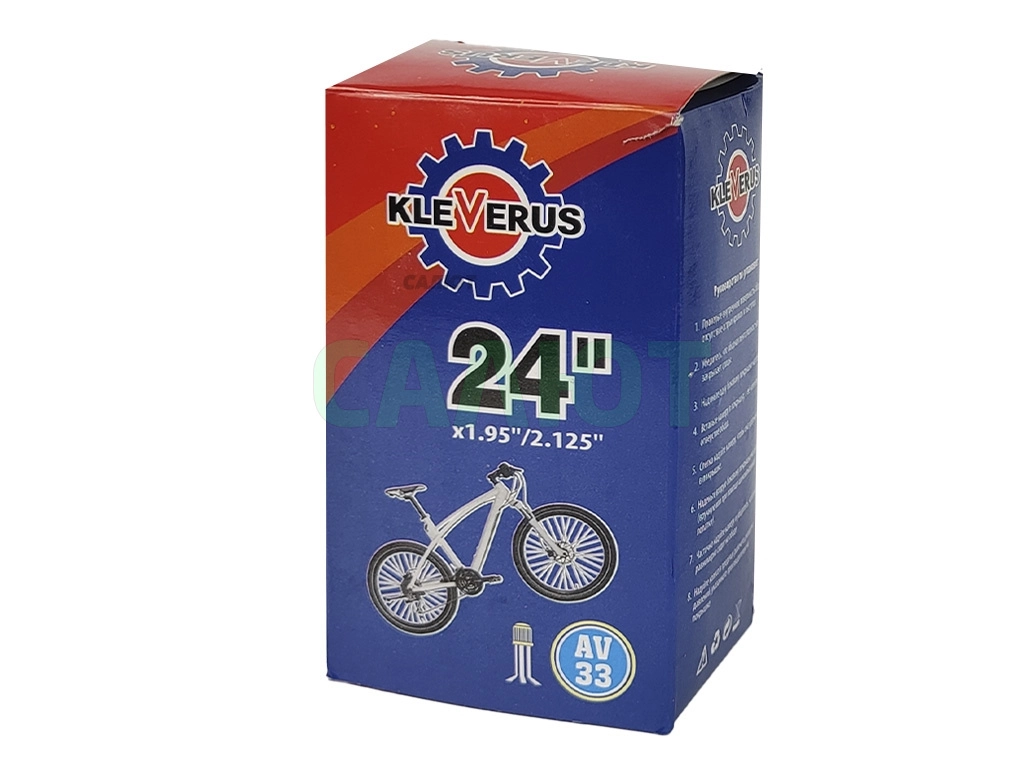Камера 24*1,95/2,125 ГЕЛЬ AV-33 мм KLEVER