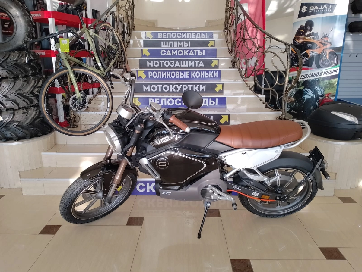 Электромотоцикл WHITE SIBERIA SUPER SOCO TC 