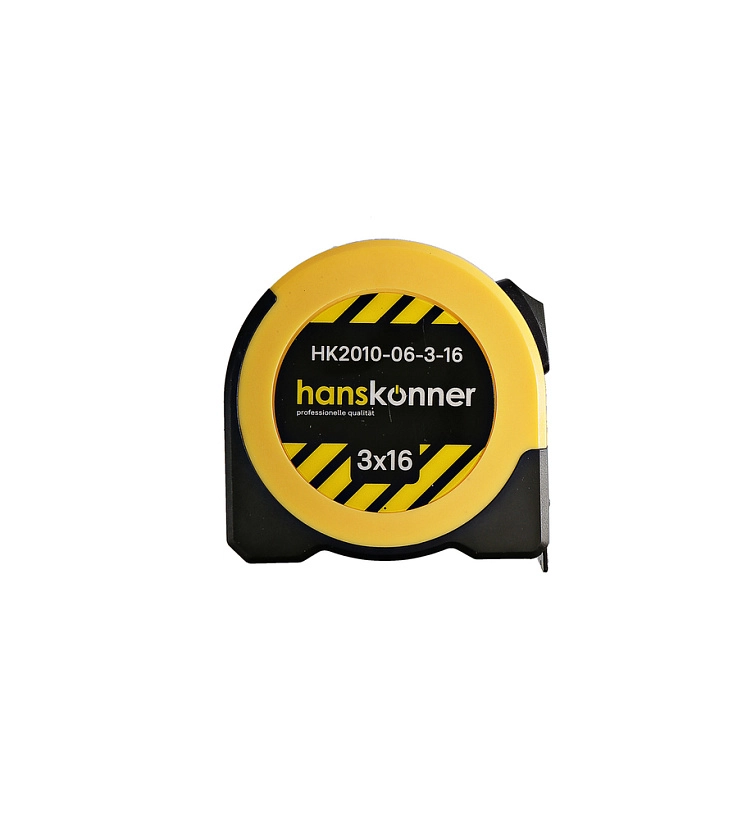 Рулетка 3мх16мм Hanskonner с окном для считывания внутренних размеров