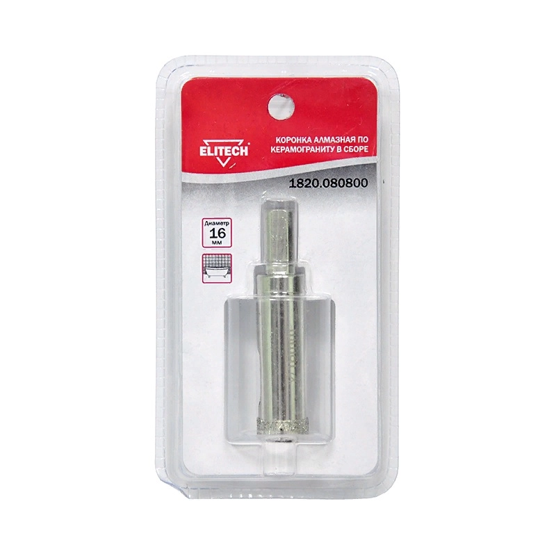 Коронка алмазная ELITECH 16мм 1820.080800 