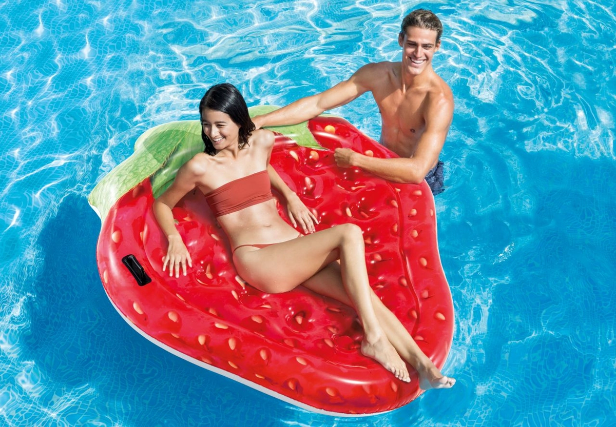 Плотик INTEX 168*142 см Клубника 58781