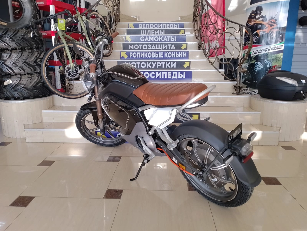 Электромотоцикл WHITE SIBERIA SUPER SOCO TC 