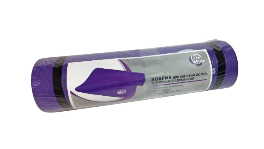 Коврик для йоги и фитнеса LiteWeights 180х60х1 см 5410LW