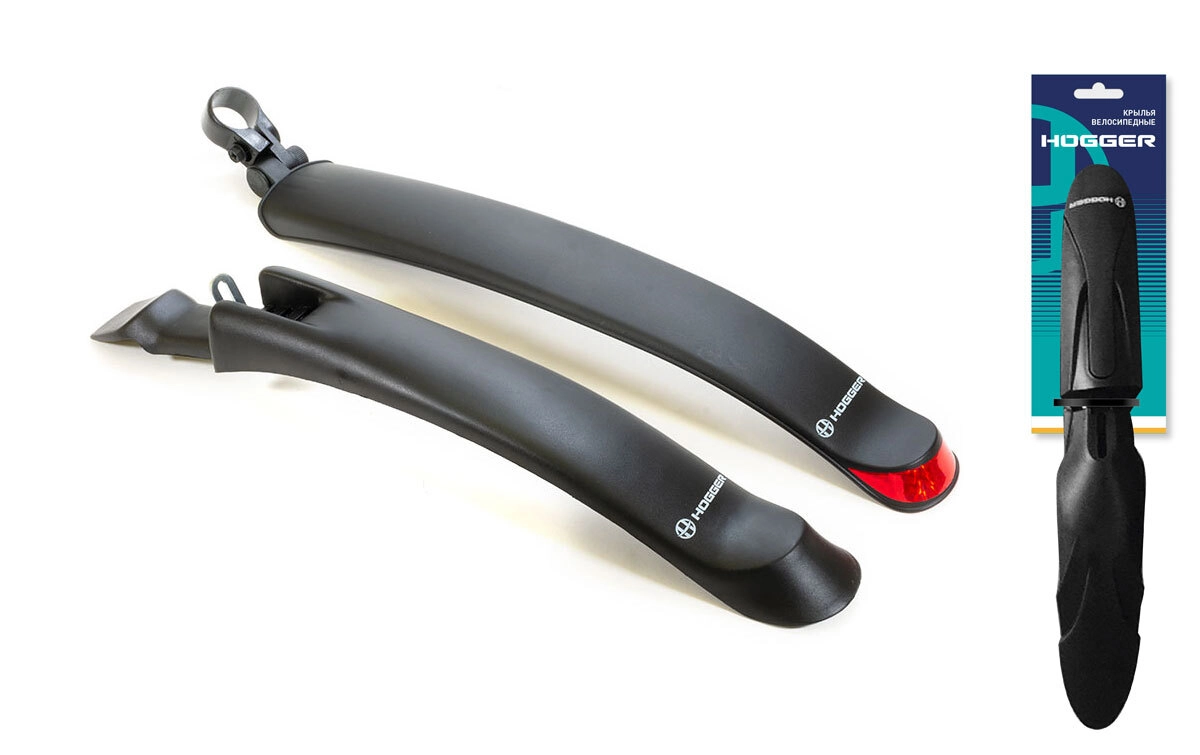 Крылья 24-26&quot;HOGGER отражателем,перед.на бустер вилки, задн.за подседельный штырь;пластик
