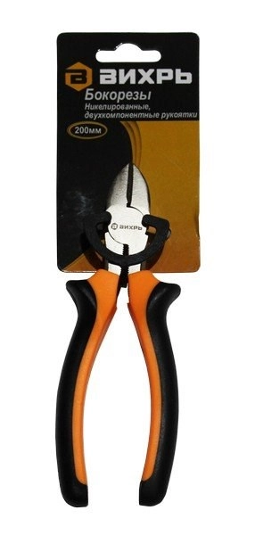 Бокорезы,200мм.,никелированные,двухкомпонентные рукоятки Вихрь