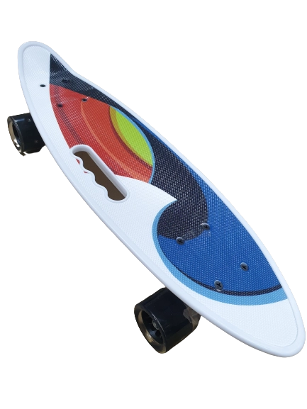 Скейтборд пластиковый с принтом с ручкой колеса PU со светом стойка AL 