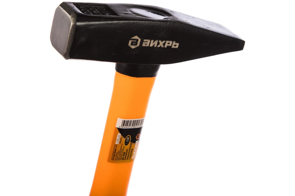 Молоток 400гр фиберглассовая ручка квадратный боек Вихрь 73/6/8/5