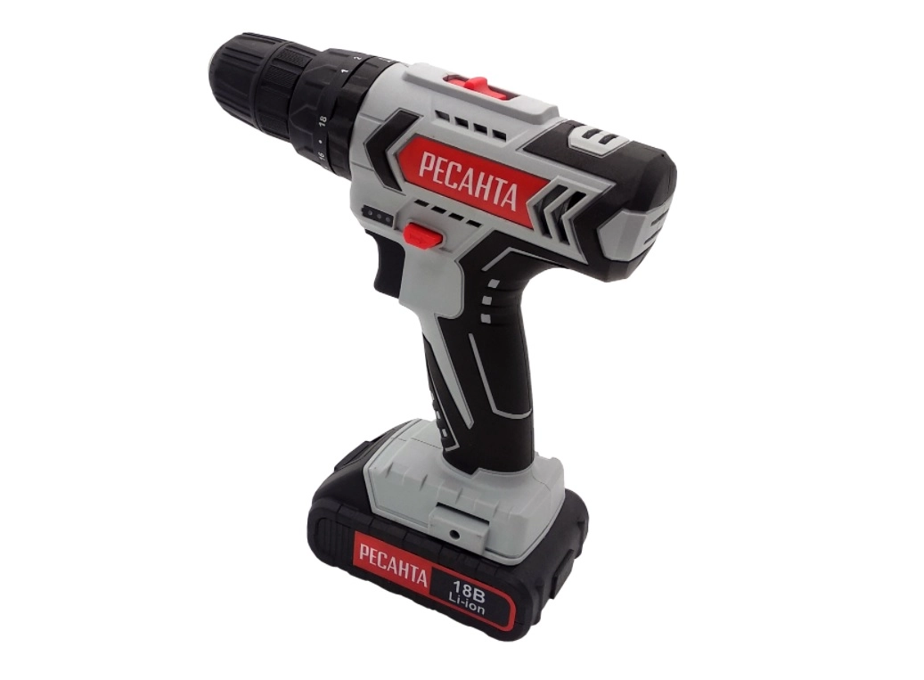 Дрель-шуруповерт аккумуляторная Ресанта ДА-18-2ЛК-У
