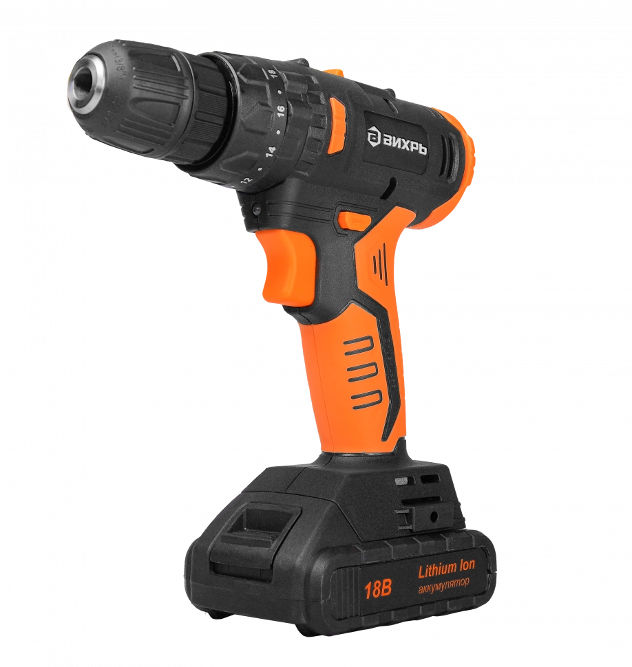 Дрель-шуруповерт аккумуляторная Вихрь ДА-18Л-2КУ/Б