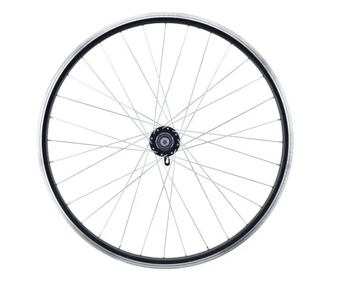 Колесо 26" переднее диск, двойной обод, втулка алюм, на пром.подшип., эксентрик 630071