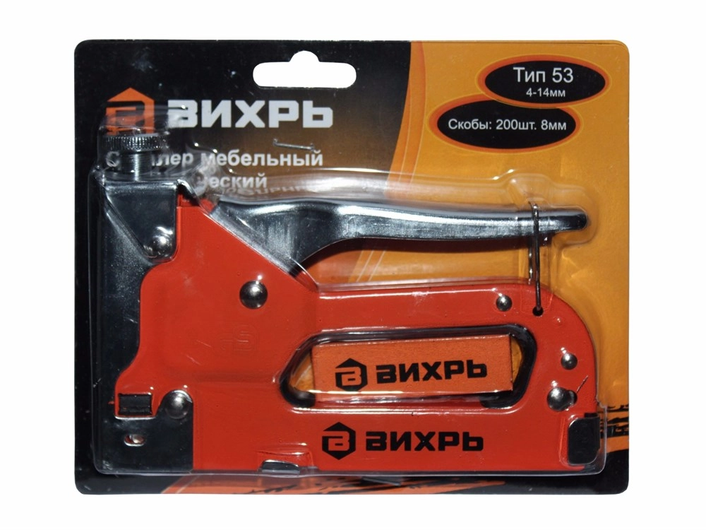 Степлер мебельный,тип скобы 53 скобы 4-14мм Вихрь 