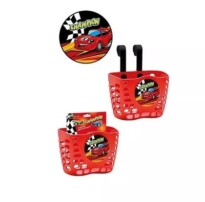 Корзина TRIX Champion детская 12&quot;-16&quot;,крепление на руль,190х125х140мм,пластиковая,красная
