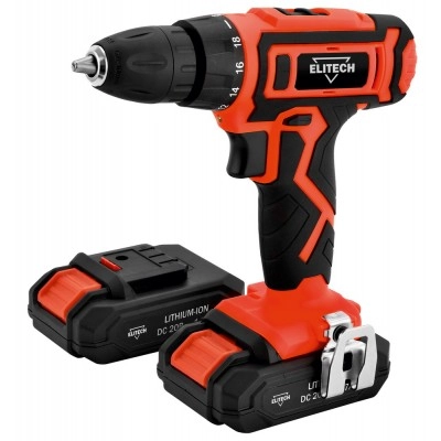 Дрель-шуруповерт аккумуляторная Elitech ДМ ДА202 СЛ
