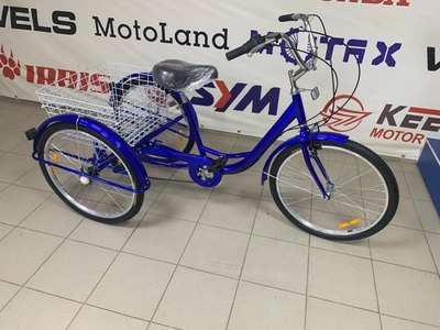 Велосипед Фермер-Байк 24",3-х кол,корзина передняя,задняя,фонарь