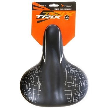 Седло TRIX комфорт 250x210 мм,пружинное,черное (аналог 470141) 