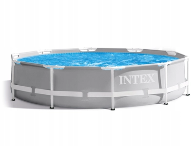 Бассейн каркасный INTEX 107х427 см + насос-фильтр, лестница, тент, подстилка 