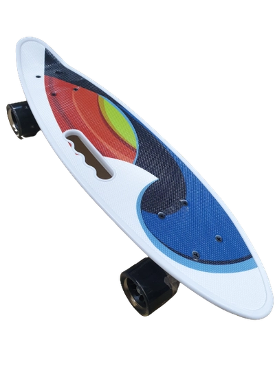 Скейтборд пластиковый с принтом с ручкой колеса PU со светом стойка AL 