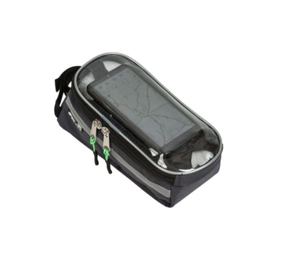 Сумка велосипедная, крепление на раму, 23х10х11см,чехол для телефона,водонепроницаемая