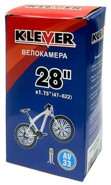 Камера 28*1,75 ГЕЛЬ AV-33 KLEVER 