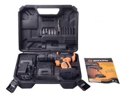 Дрель-шуруповерт аккумуляторная Вихрь ДА-18Л-2КУ/Б