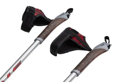 Палки телескопические алюминиевые STC WALKER RED р.100-135см