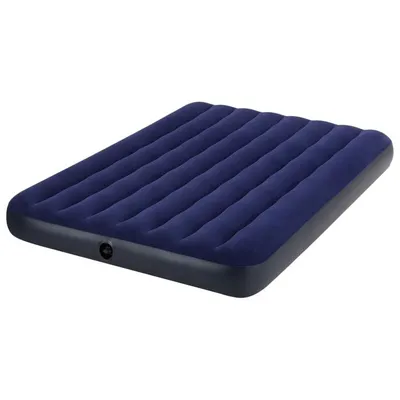 Матрас-велюр INTEX 152х203х25 см + подушки + насос 64765