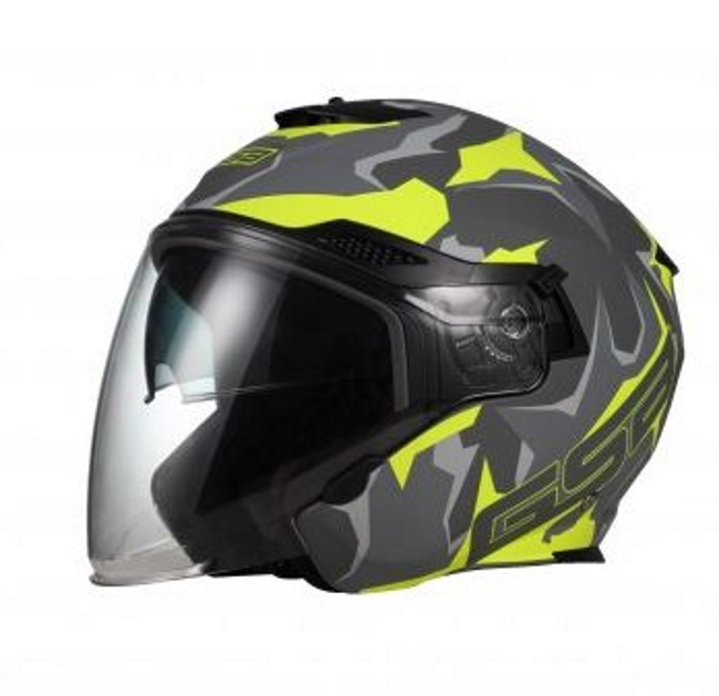 шлем 263-g grey matt/yellow, l