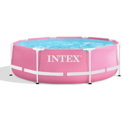 Бассейн каркасный 244х76см INTEX 28290 розовый