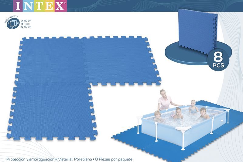 коврик пазл 50 х 50 см 8 частей intex 29081