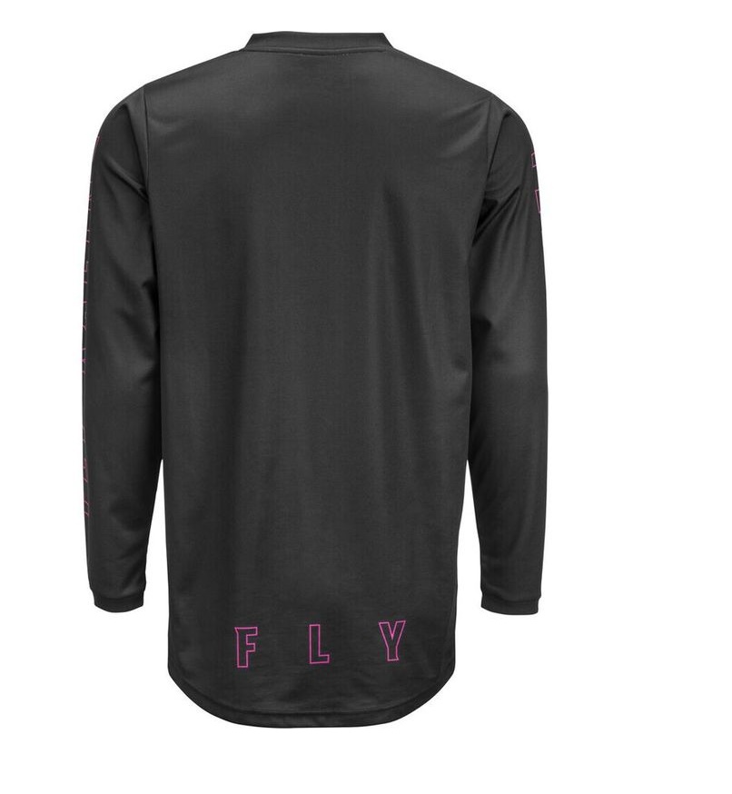 футболка для мотокросса детская fly racing f-16 (2021) черный/розовый,yx