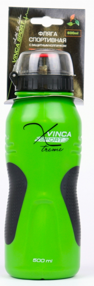 фляга велосипедная 600 мл. с защитой от пыли, vinca sport