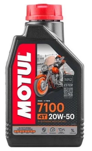 масло синтетическое motul 4 х т 20w50 7100 4t 1л 104103 