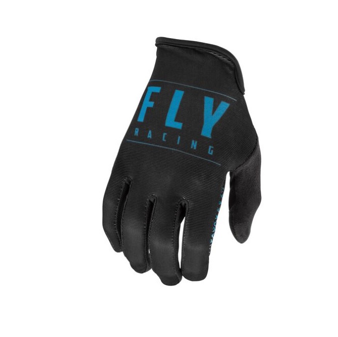 перчатки fly racing media черные/синие 10