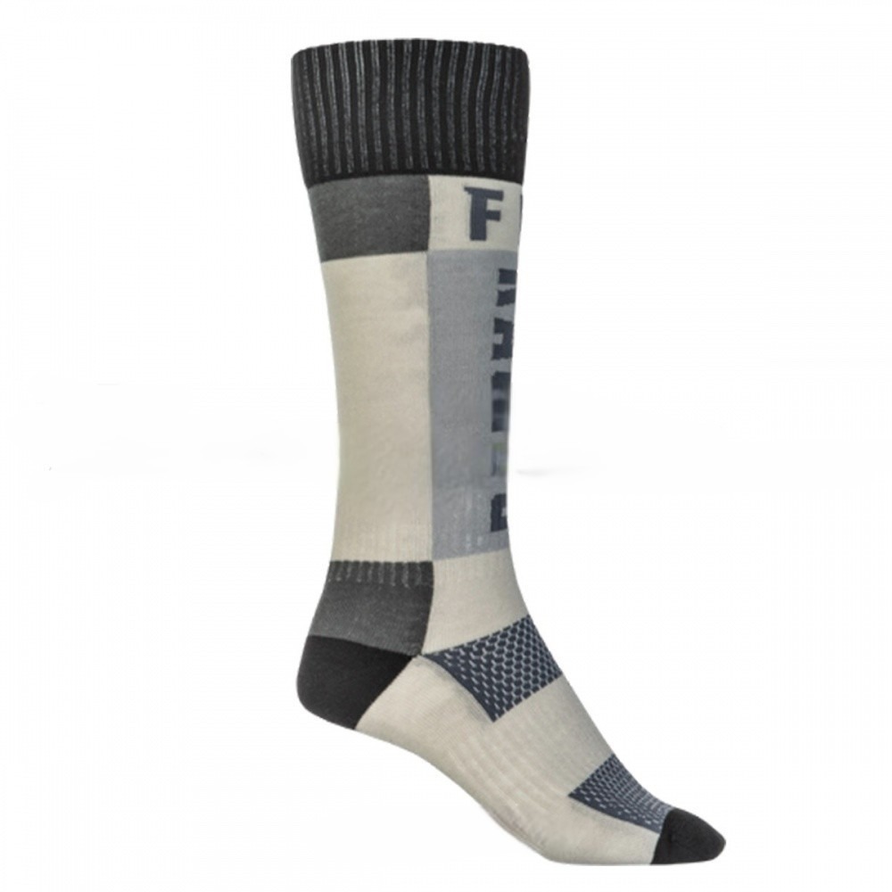 гольфы fly racing mx толстые серые/черные  s/m