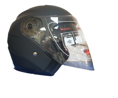 Шлем 516 KIOSHI Solid открытый со стеклом и очками (Черный  XL, 304173-4