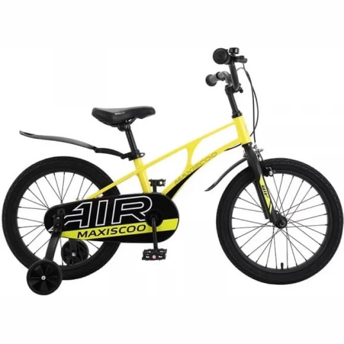 велосипед детский maxiscoo air стандарт 18" 2023 жёлтый