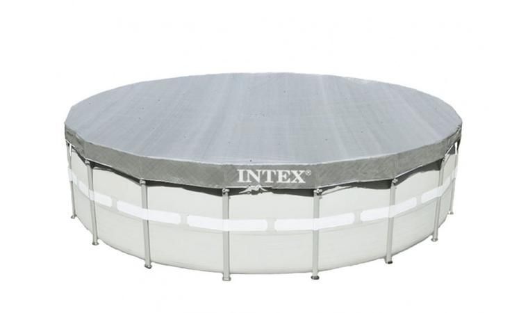 тент для каркасного бассейна 488 см intex 28040/57901