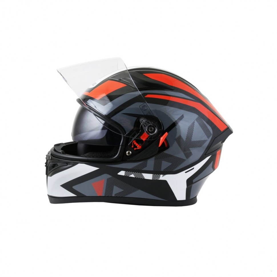 шлем ataki jk316 route серый/красный глянцевый  xl