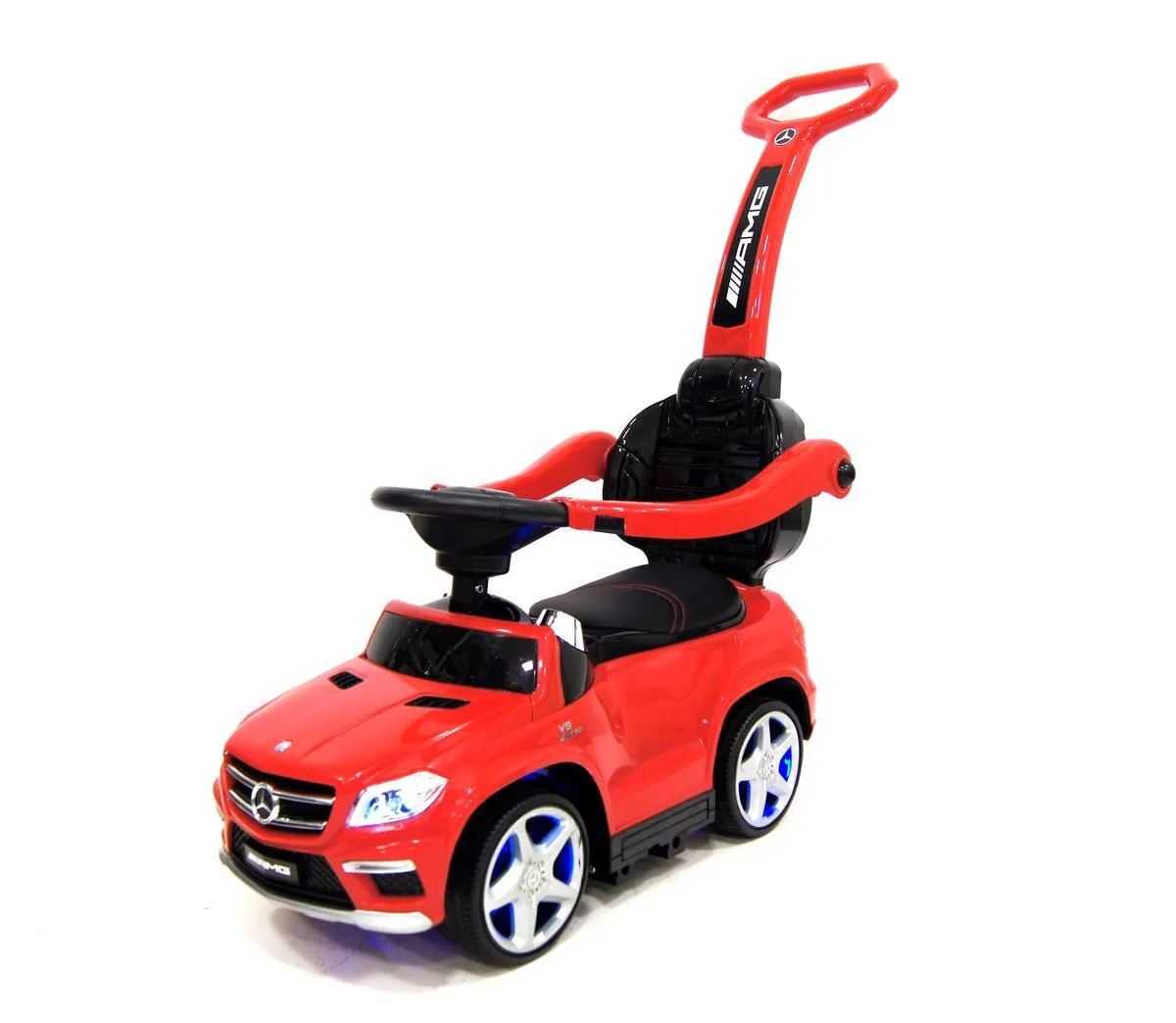 каталка детская river toys мercedes-benz gl63 vip с ручкой