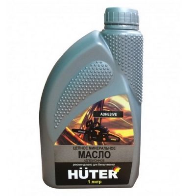 Масло Huter цепное, минеральное 80W90 адгезионное для бензотехники 1 Л.