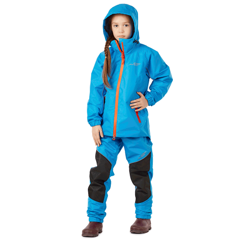 комплект дождевой детский (куртка,брюки) dragonfly evo kids blue мембрана 116-122