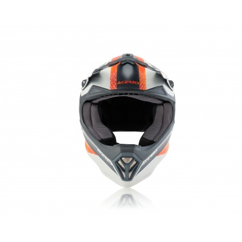 шлем acerbis steel детский orange/grey,м