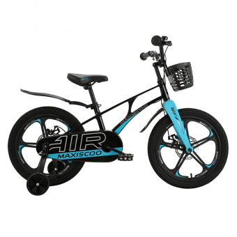 Велосипед детский Maxiscoo Air Делюкс 18" 2023 Чёрный Аметист